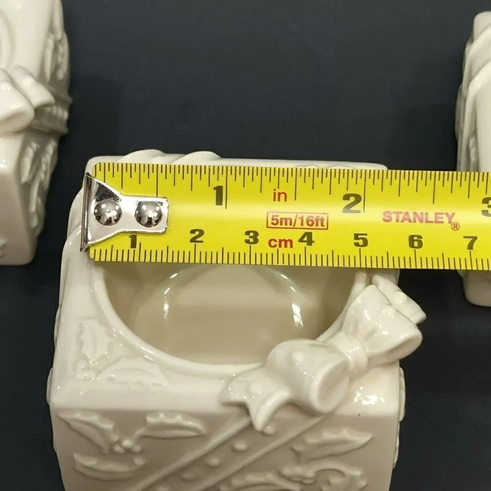 ‎3 Lenox Ivory Candle Holder Tea Light Votive Holidays